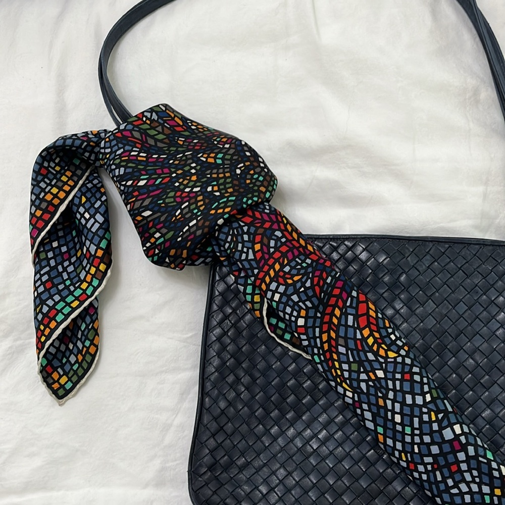 Silk scarf with mosaic pattern